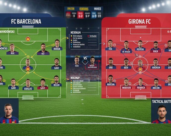 FC Barcelona vs Girona FC lineups