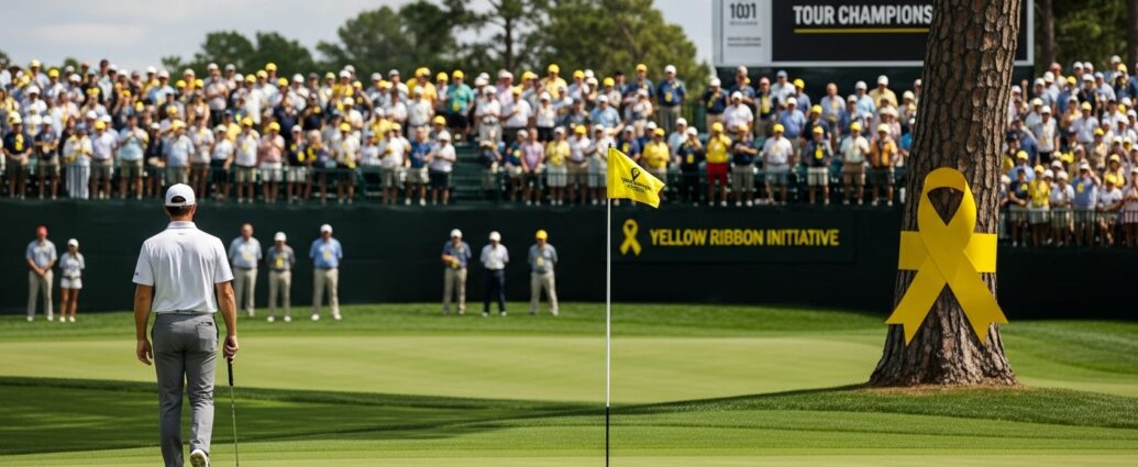Yellow ribbons at Tour Championship