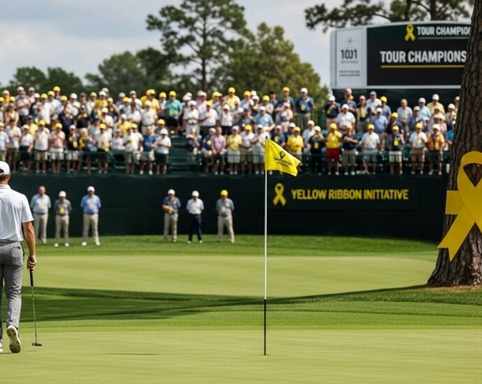 Yellow ribbons at Tour Championship