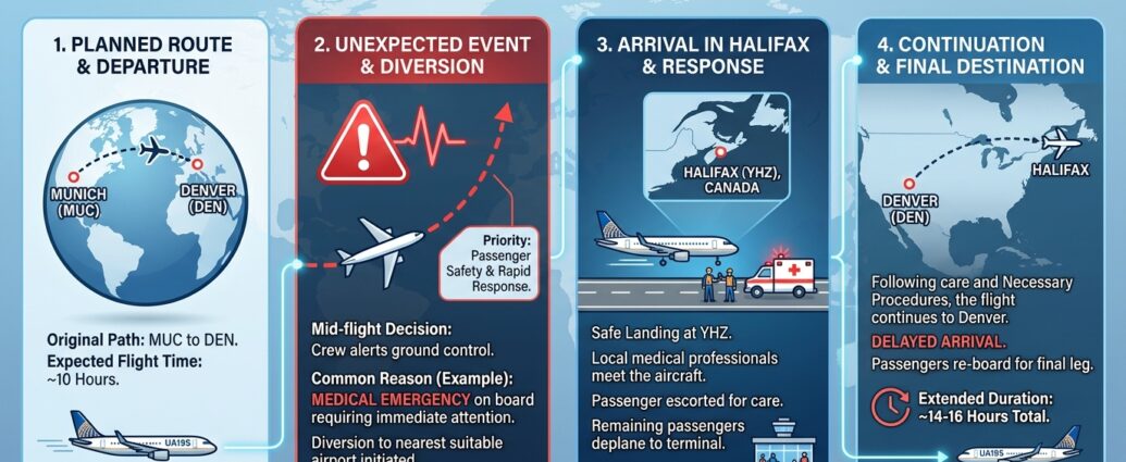 united flight ua195 diversion halifax